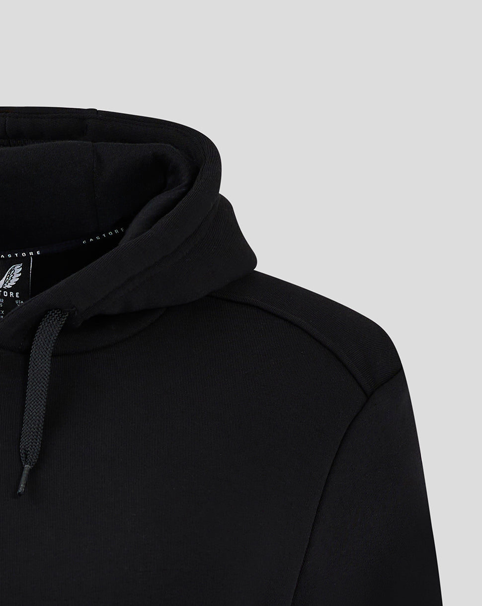 Cotton Rich Brushed Back Hoodie – Schwarz - Schwarz