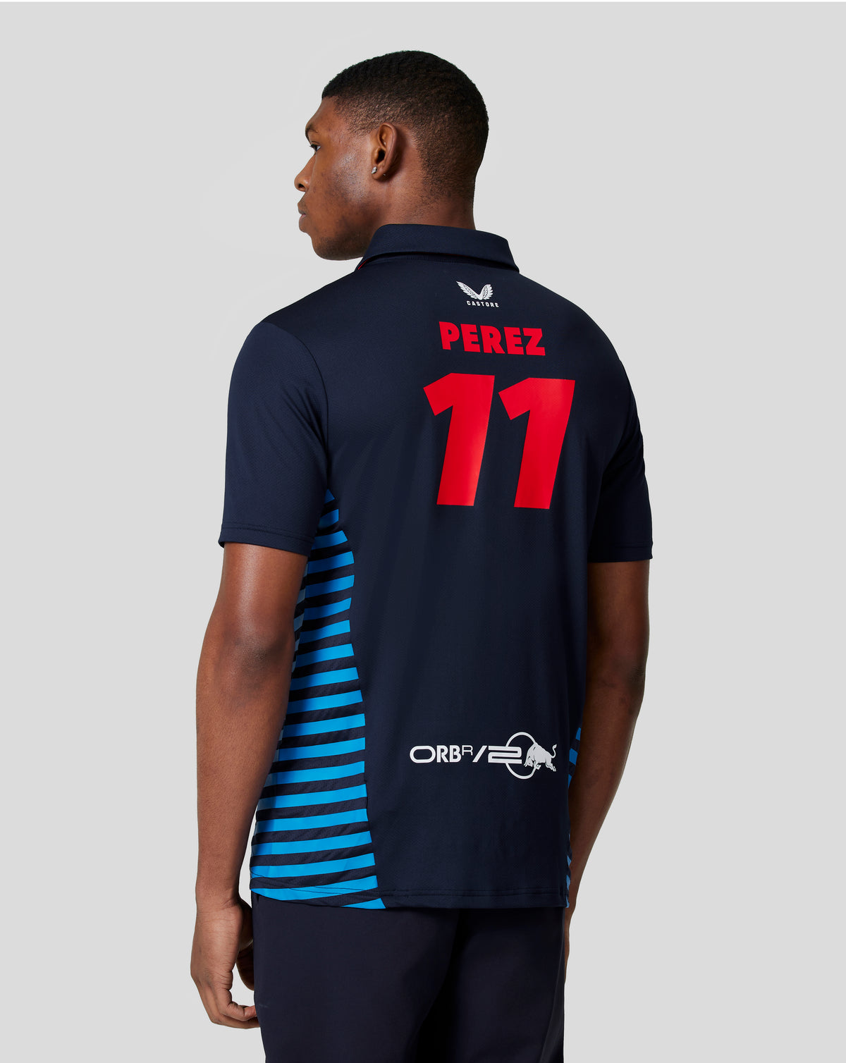 Oracle Red Bull Racing Men's Official Teamline Short Sleeve Polo Shirt Checo - Night Sky - Night Sky
