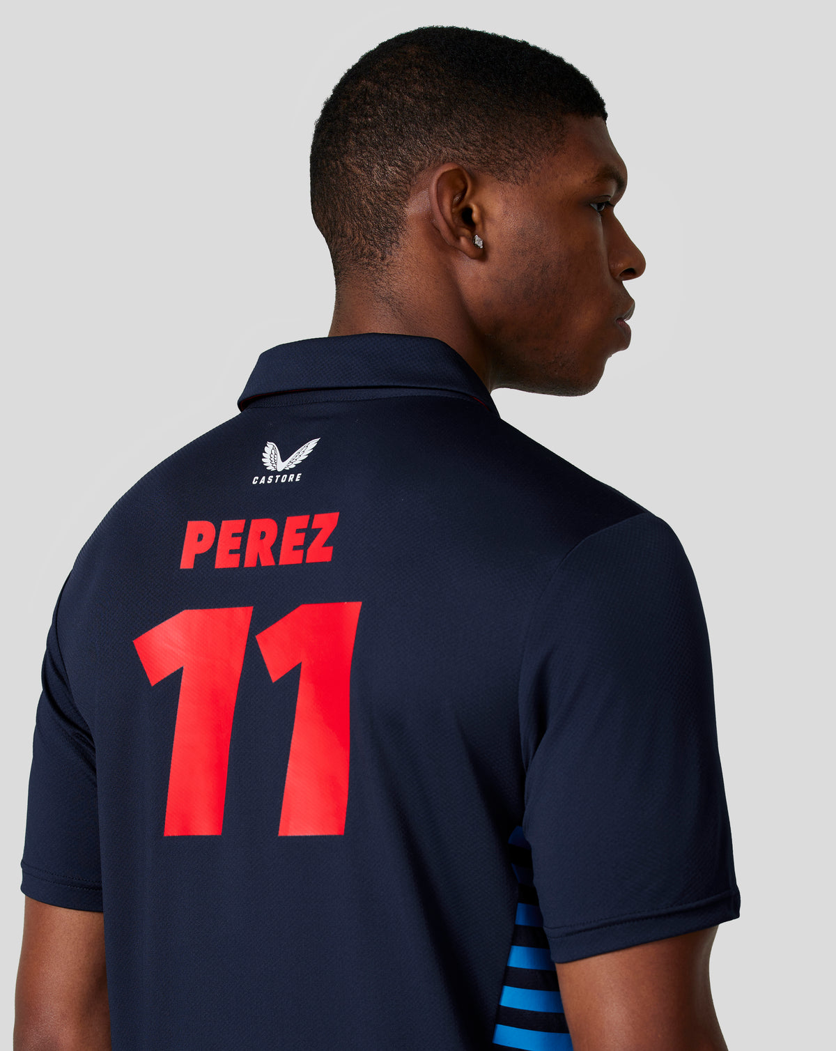 Oracle Red Bull Racing Men's Official Teamline Short Sleeve Polo Shirt Checo - Night Sky - Night Sky