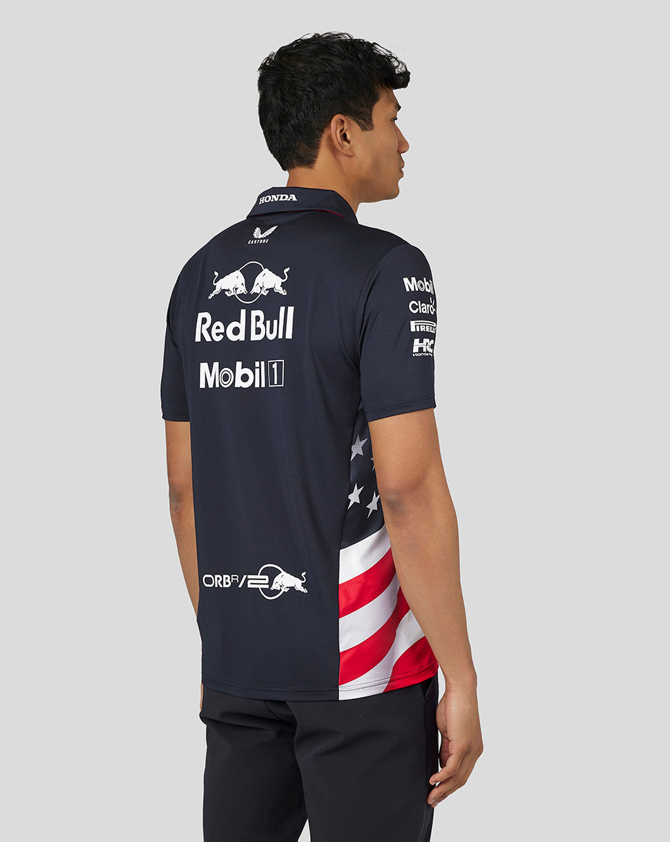 Oracle Red Bull Racing Men's Official Teamline America Race Team Polo - Night Sky - Night Sky
