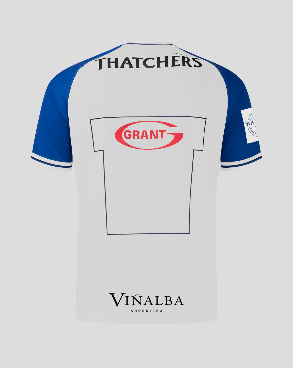Bath Rugby Herren 24/25 Auswärts Trikot - Strahlend Weiss/Surf The Web