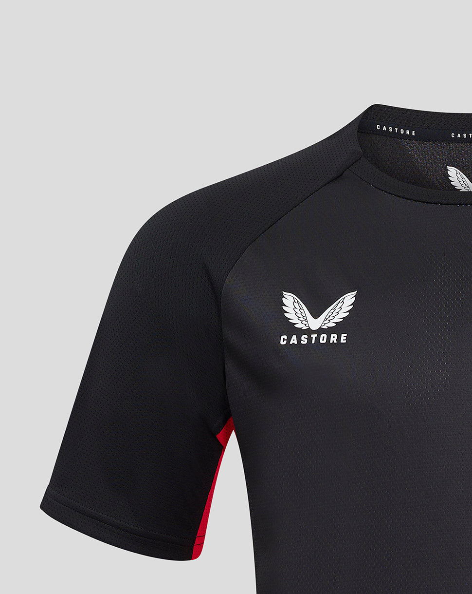 Saracens Men's 24/25 Matchday Short Sleeve Tee - Black/Red