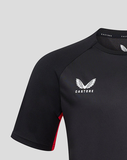 Saracens Men's 24/25 Matchday Short Sleeve Tee - Black/Red