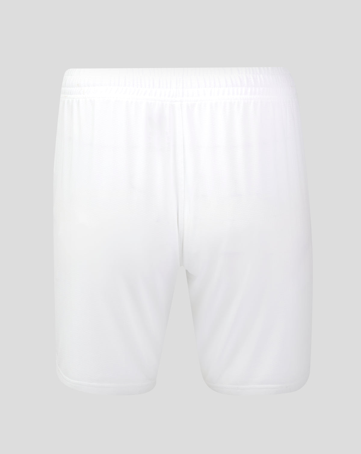 Close up of white Rangers Home Shorts waistband with internal drawcords