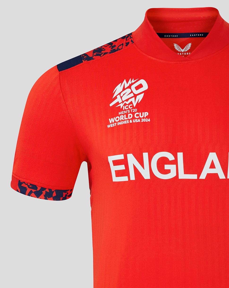 England Cricket Men's 24/25 T20 World Cup Shirt - Red