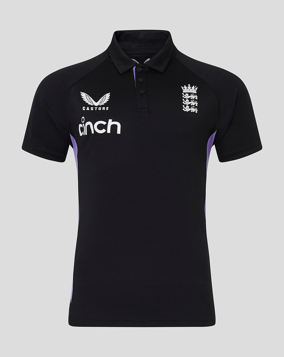 Polo England Cricket Hombre 24/25 Presentation - Negro/Morado