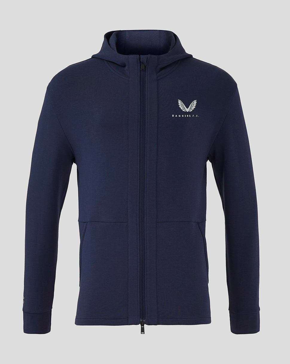 Rangers Herren 24/25 Mit Kapuze Travel Jacke - Marineblau