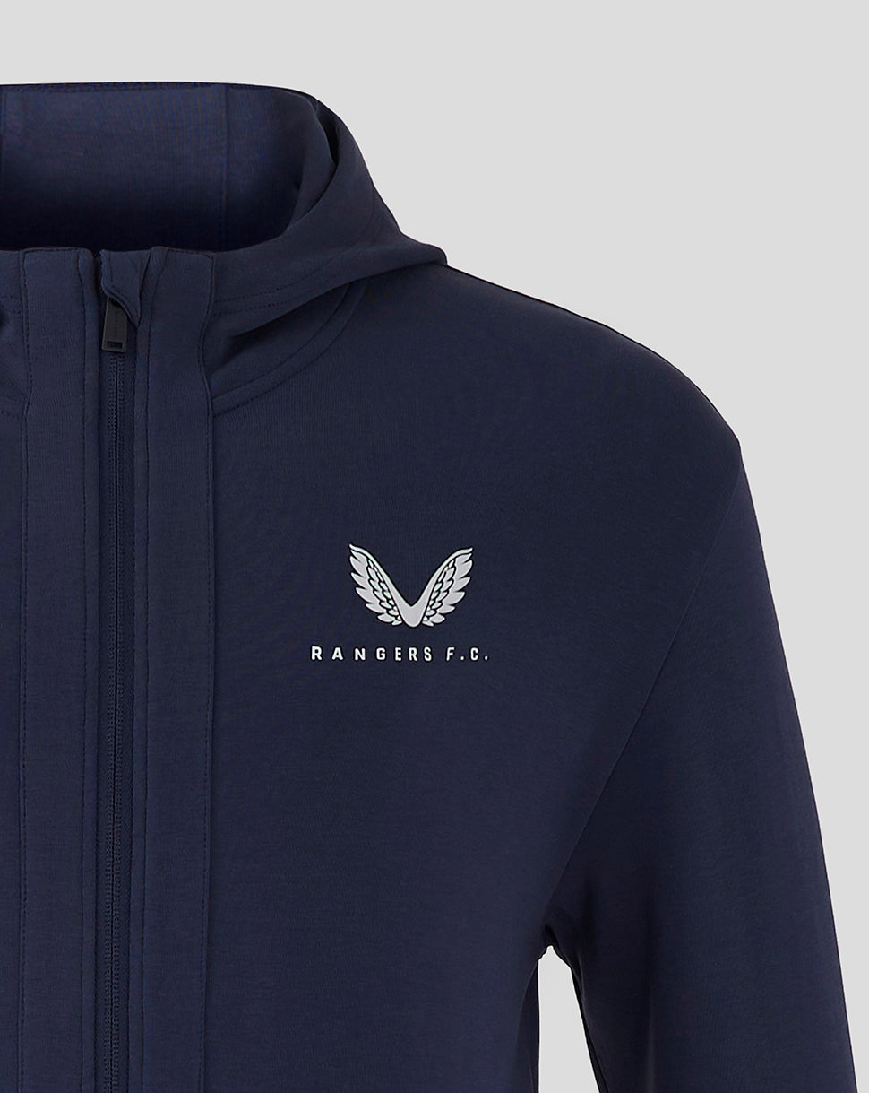Rangers Herren 24/25 Mit Kapuze Travel Jacke - Marineblau