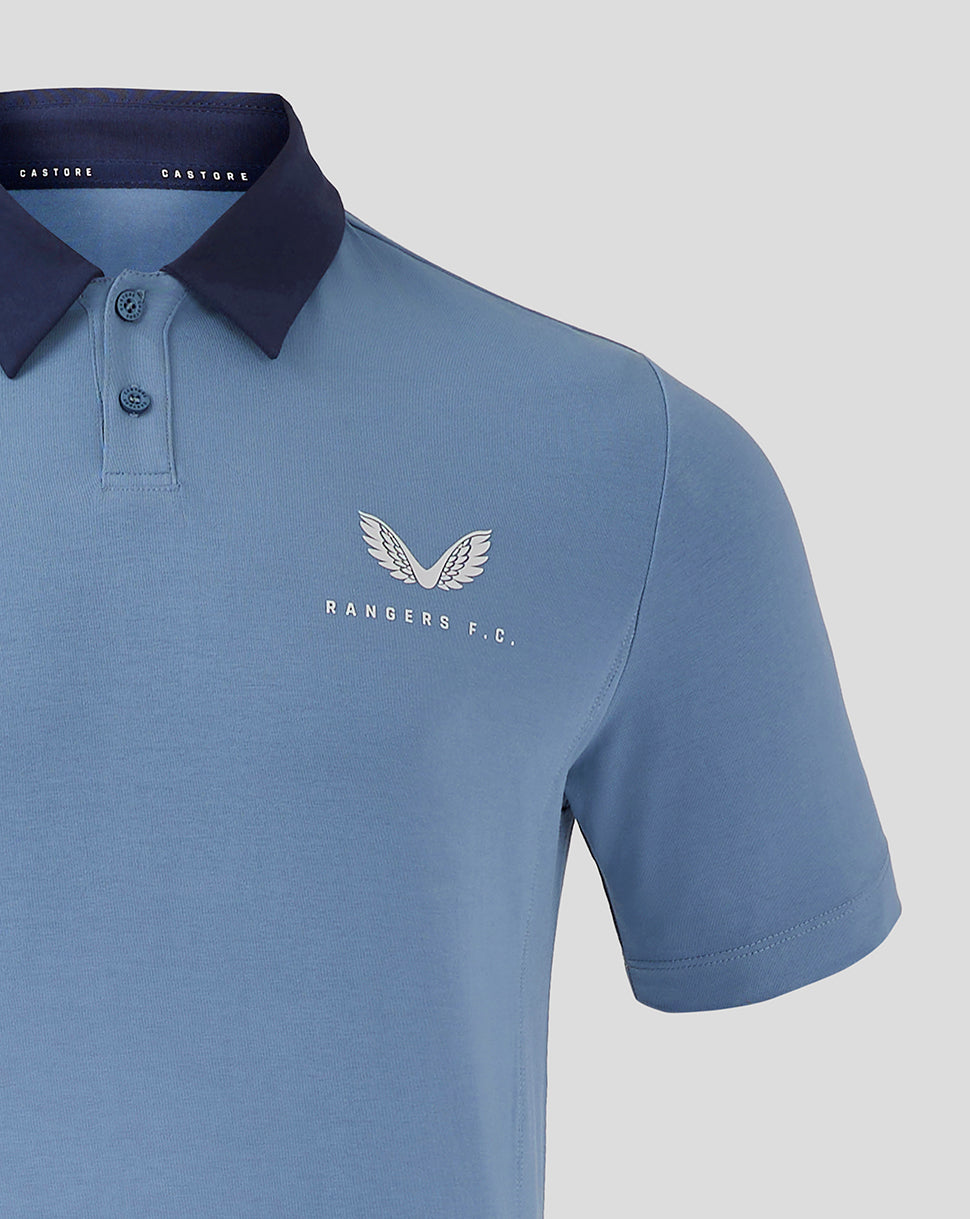 Rangers Heren 24/25 Travel Poloshirt - Blauw