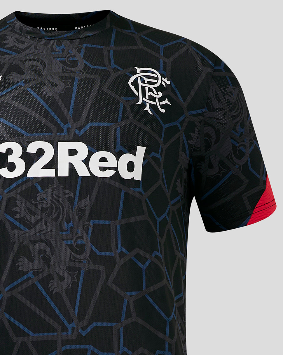 Rangers Heren 24/25 Derde Matchday T-shirt - Zwart/Rood