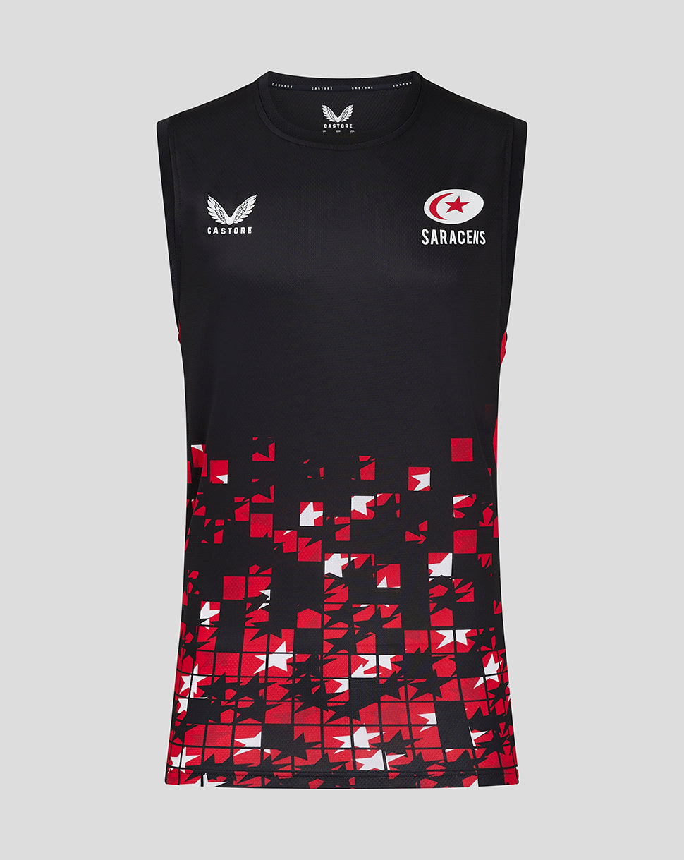 Chaleco Saracens Hombre 24/25 Matchday – Negro/Rojo - Negro/Rojo