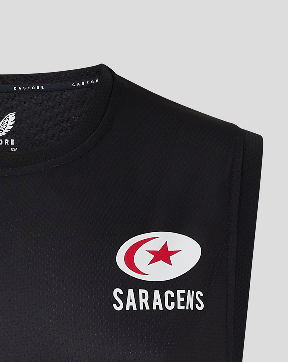 Chaleco Saracens Hombre 24/25 Matchday – Negro/Rojo - Negro/Rojo