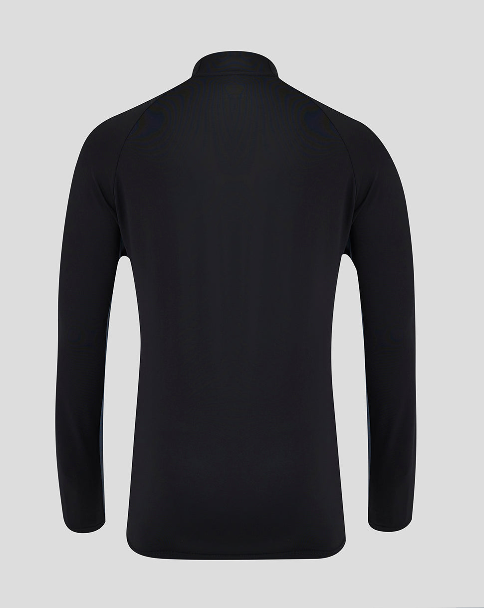 Saracens Herren 24/25 Trainings-1/4-Zip – Schwarz - Schwarz/Grau