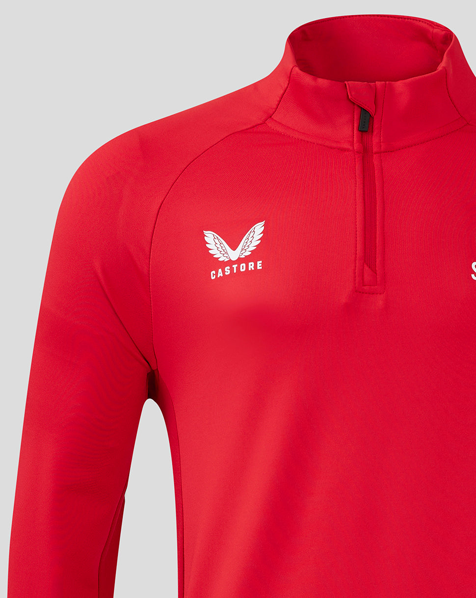 Saracens Herren 24/25 Trainings-1/4-Zip – Rot - Rot