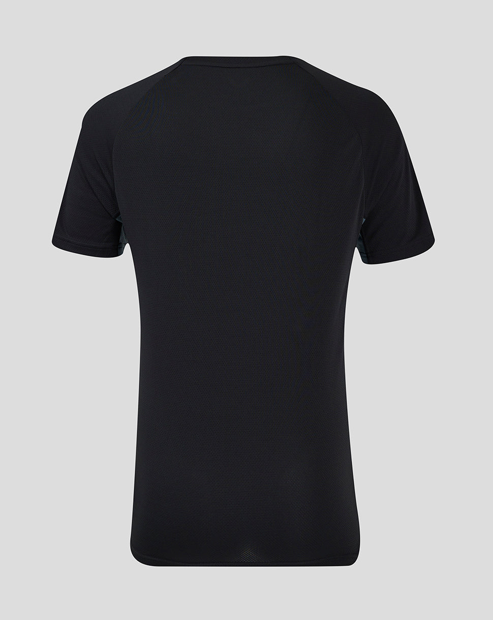 Saracens heren 24/25 trainings-T-shirt met korte mouw – zwart - Zwart/Grijs