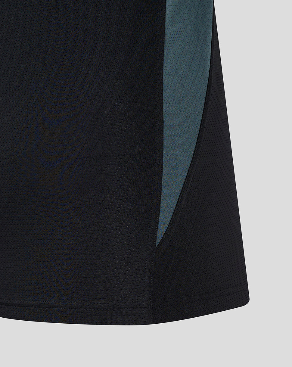 Saracens heren 24/25 trainings-T-shirt met korte mouw – zwart - Zwart/Grijs