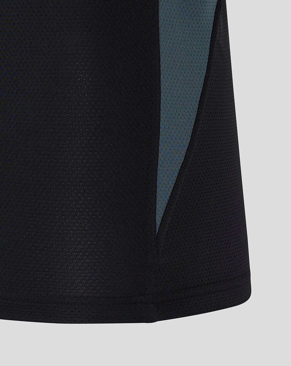 Saracens heren 24/25 trainings-T-shirt met lange mouw – zwart - Zwart/Grijs