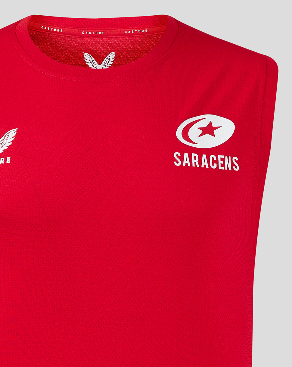 Saracens Men's 24/25 Training Vest - Red - Red