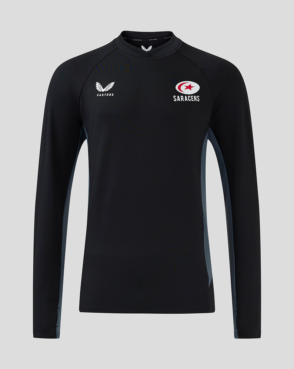 Saracens Herren 24/25 Training Midlayer – Schwarz - Schwarz/Grau