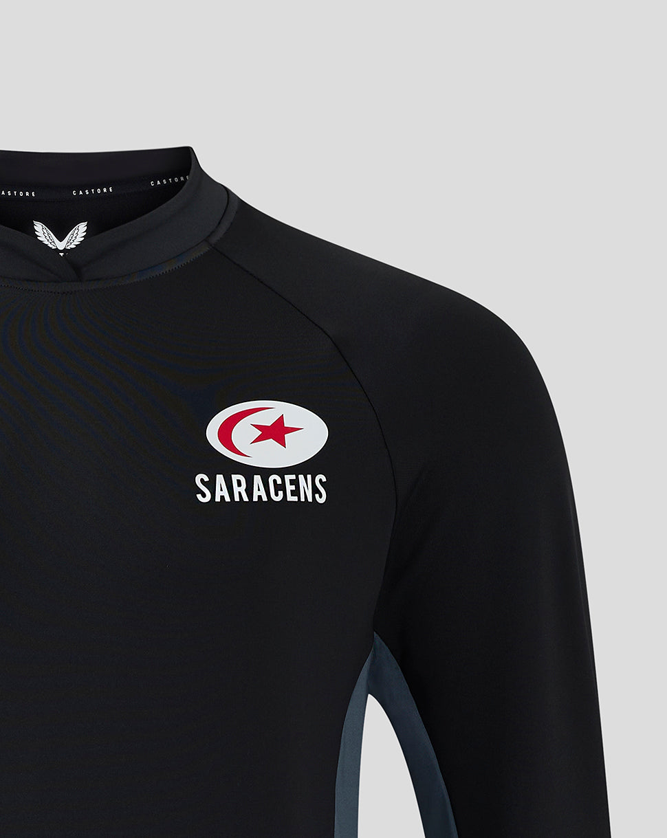 Saracens Herren 24/25 Training Midlayer – Schwarz - Schwarz/Grau