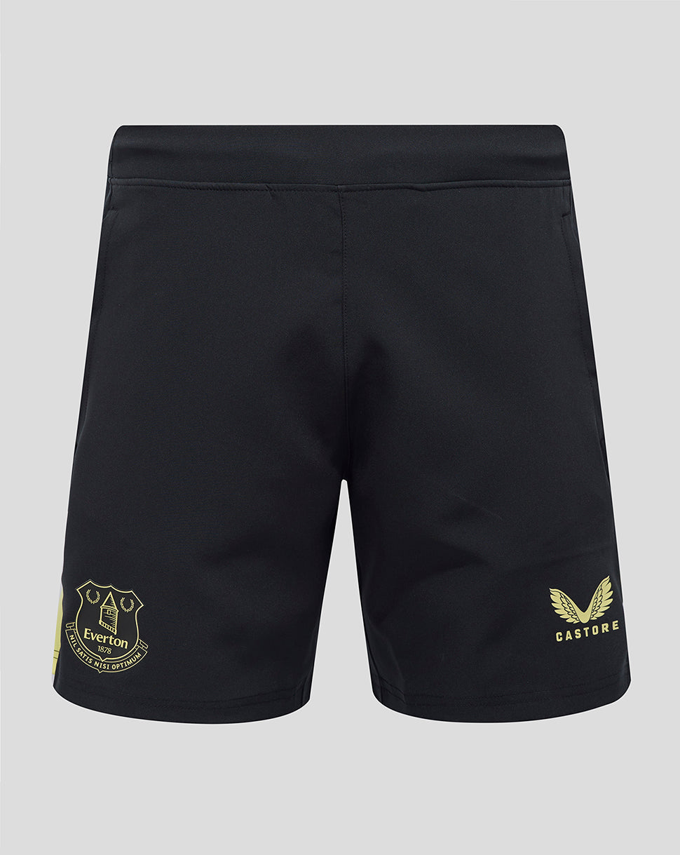 Everton 24/25 Men's Coaches Woven Shorts - Caviar/Elfin Yellow