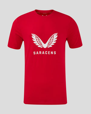 Saracens Men's 24/25 Training Logo Tee - Red