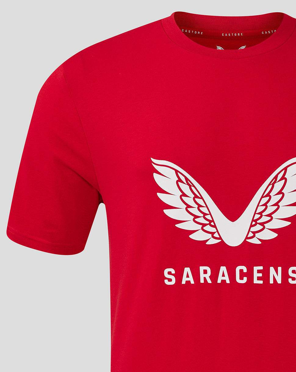 Saracens Men's 24/25 Training Logo Tee - Red