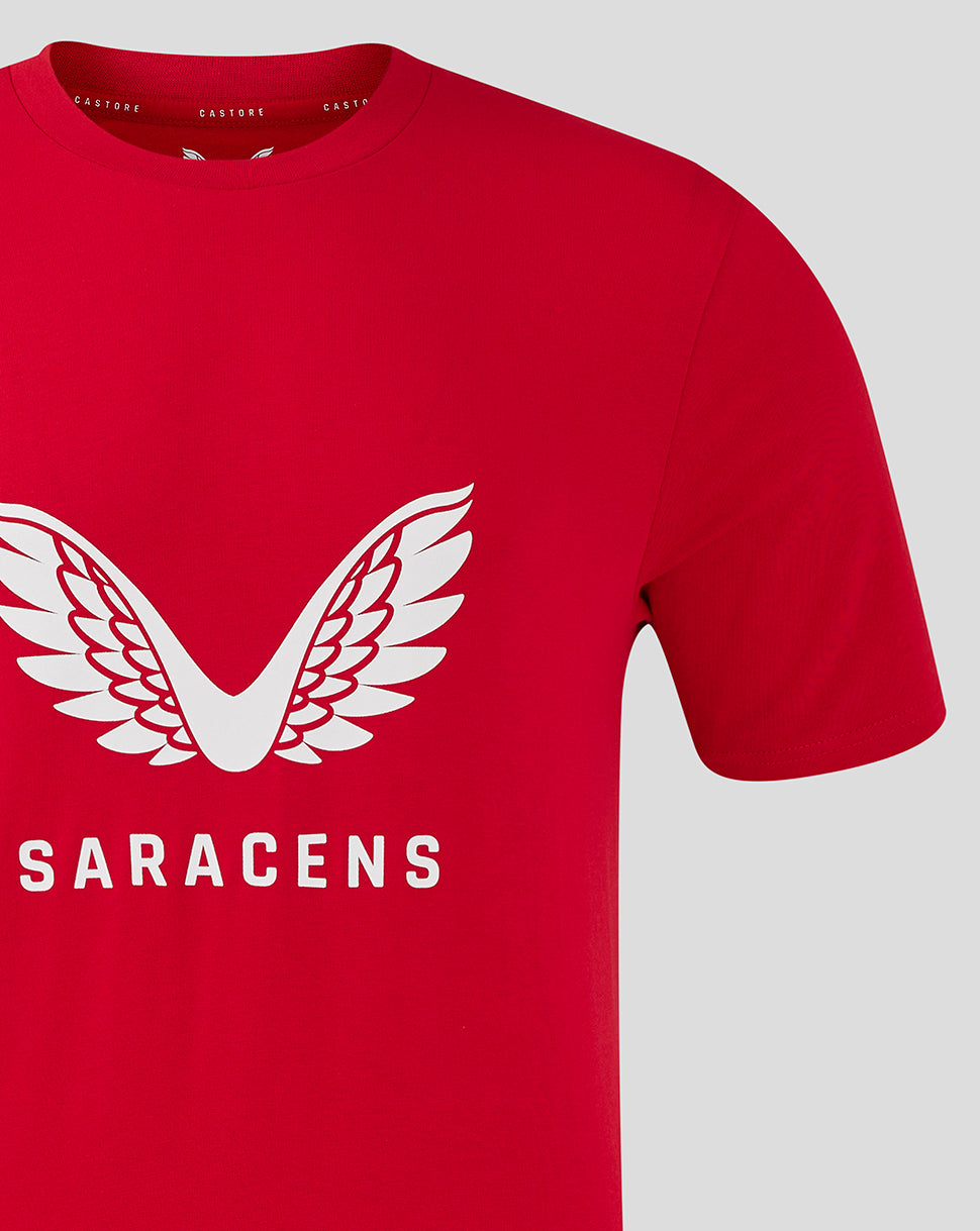 Saracens Men's 24/25 Training Logo Tee - Red
