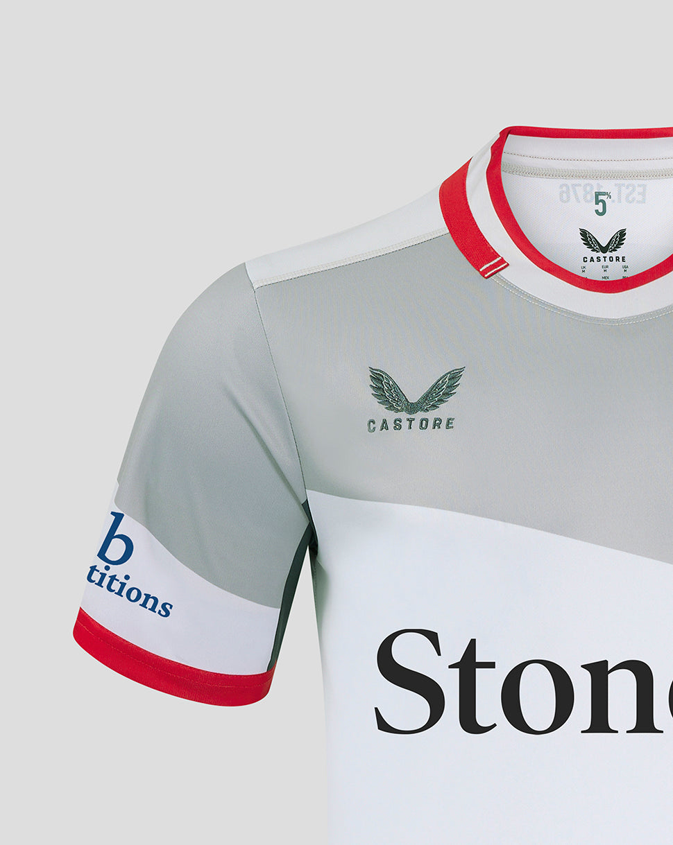 Saracens Heren Uit Shirt 24/25 - Grijs/Rood