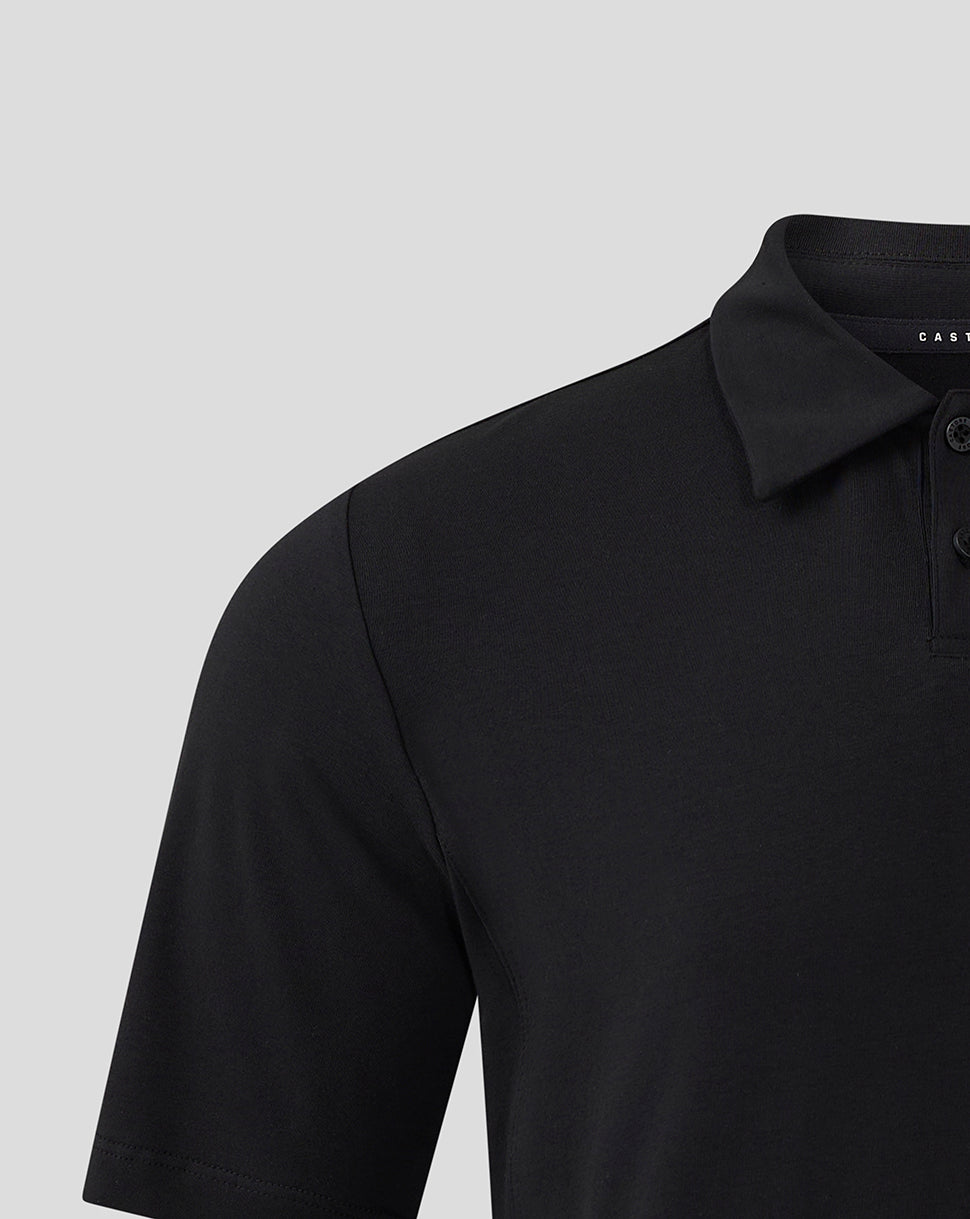 Mk Dons Men's 24/25 Travel Polo - Black