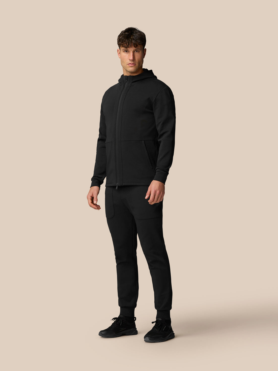 Travel Full Zip Hoodie - Black