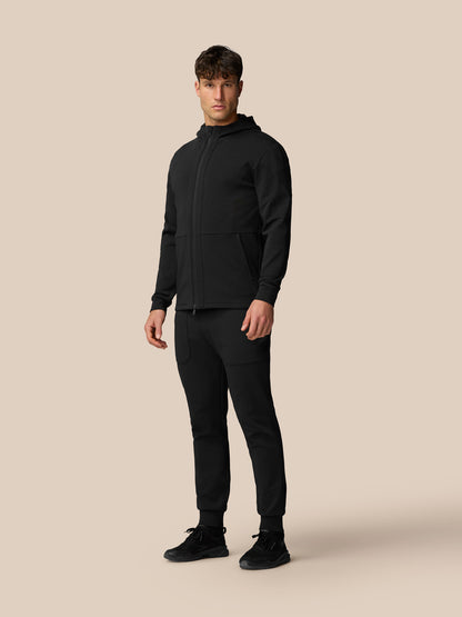 Travel Full Zip Hoodie - Black
