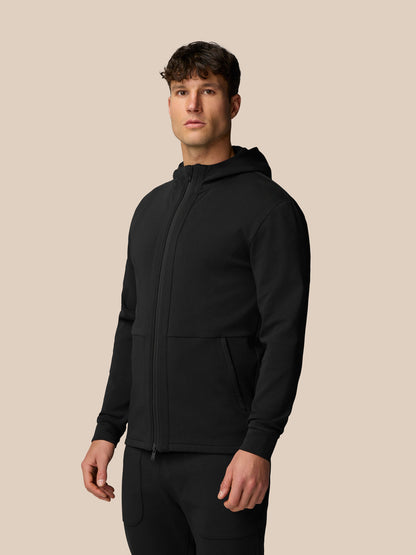 Travel Full Zip Hoodie - Black