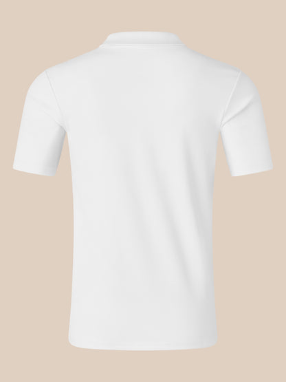Men's Short Sleeve Cotton Polo - White
