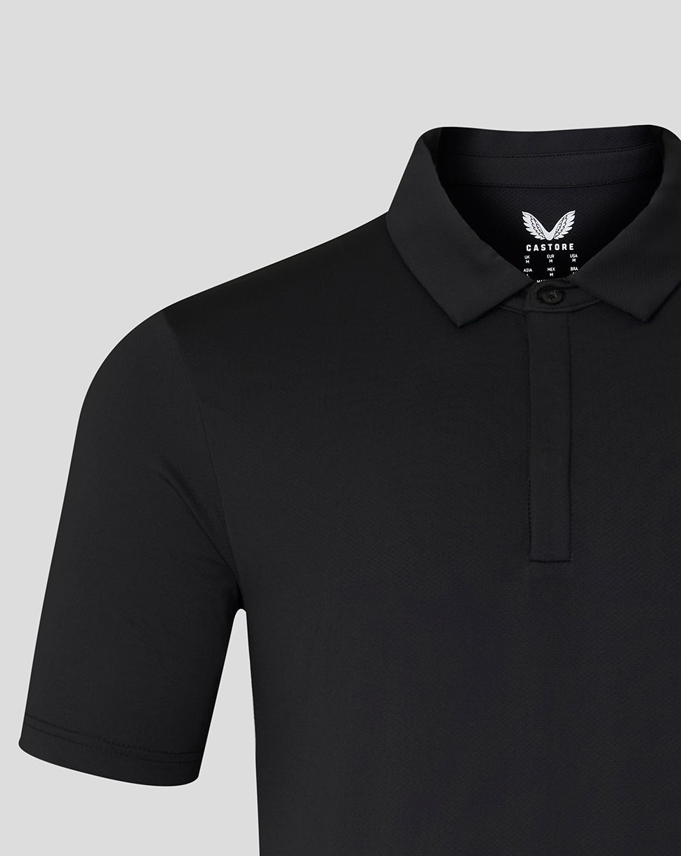 Herren Kurzarm-Poloshirt – Schwarz - Schwarz