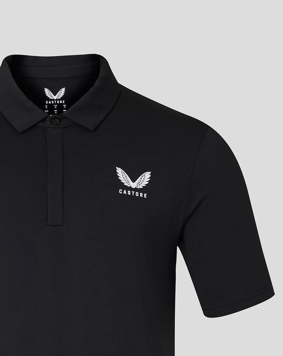 Herren Kurzarm-Poloshirt – Schwarz - Schwarz