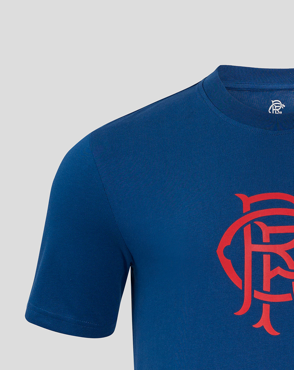 Rangers Heren Core Crest T-shirt – Marineblauw - Marineblauw/Blauw