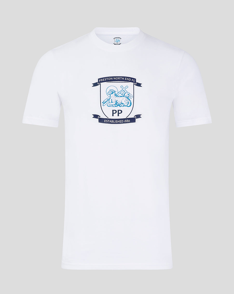 Herren 24/25 Core Crest T-Shirt 1 – Weiss - Brilliant White