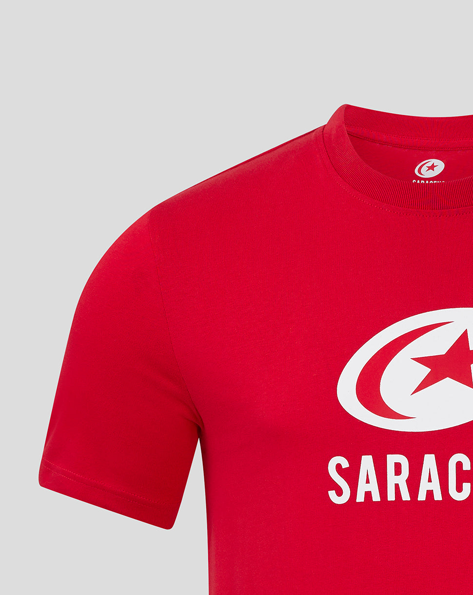 Camiseta Saracens Hombre Core Crest – Rojo - Rojo