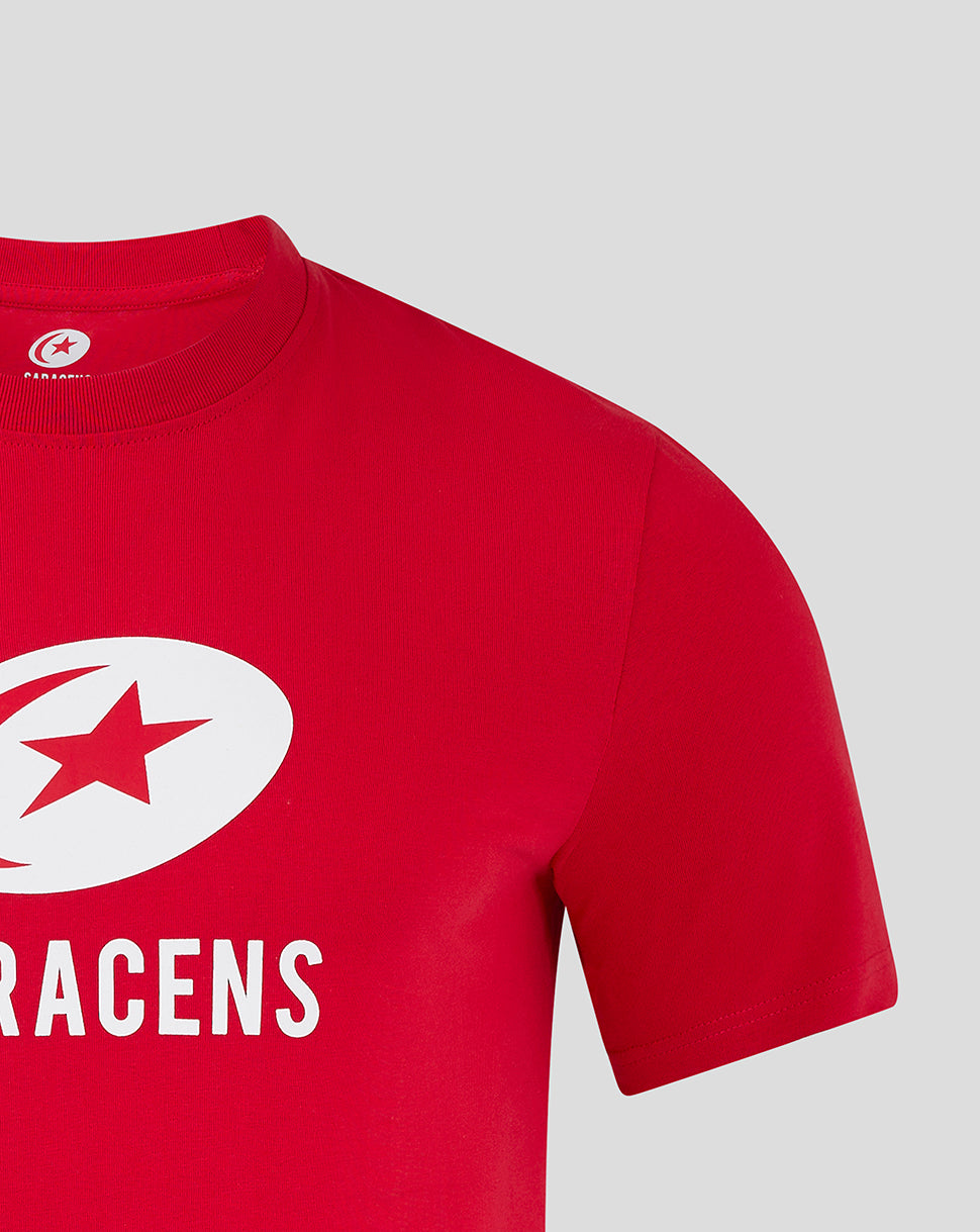 Camiseta Saracens Hombre Core Crest – Rojo - Rojo