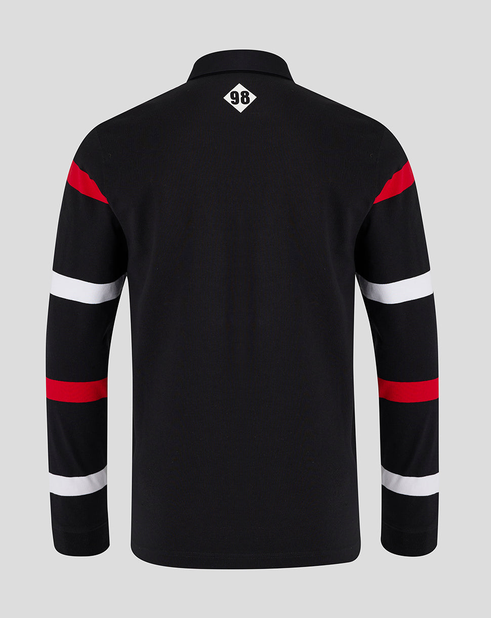 Saracens Herren Retro Rugby-Trikot - Schwarz