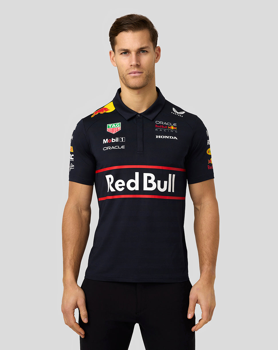 Oracle Red Bull Racing Mens Teamline Short Sleeve Polo Shirt - Night Sky - Night Sky