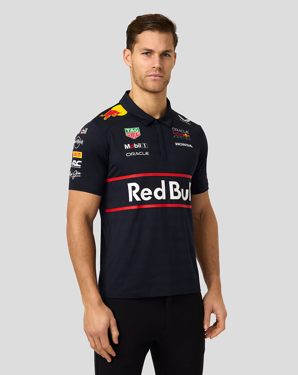 Oracle Red Bull Racing Mens Teamline Short Sleeve Polo Shirt - Night Sky - Night Sky