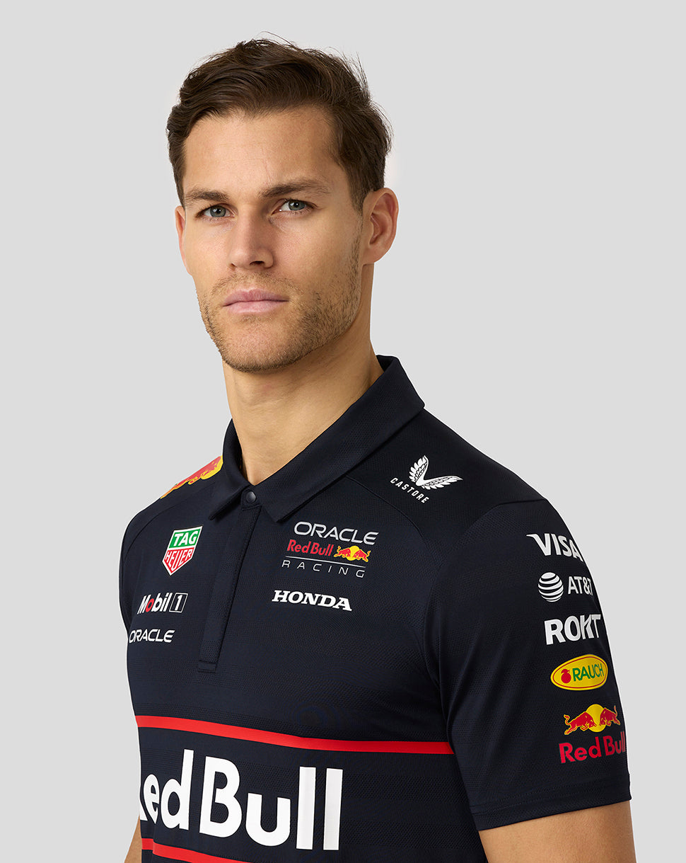 Oracle Red Bull Racing Mens Teamline Short Sleeve Polo Shirt - Night Sky - Night Sky