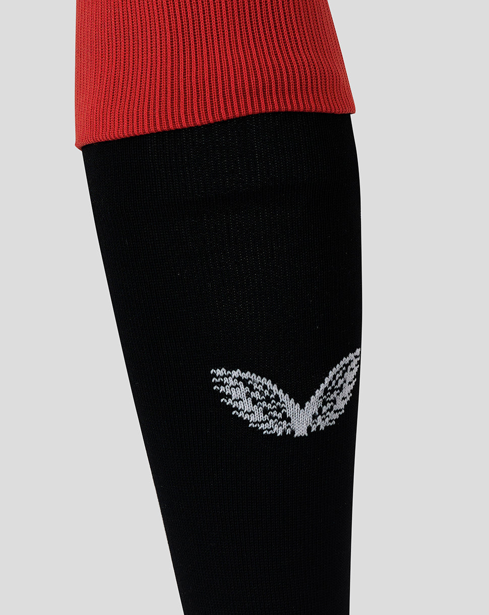 Rangers FC Unisex Ibrox 125 Heritage Socken - 24/25 - Schwarz/Rot