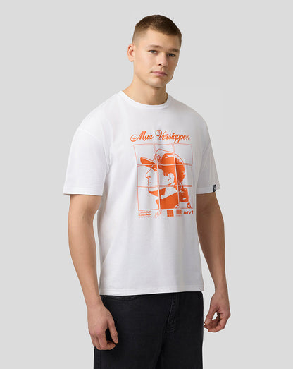 Oracle Red Bull Racing Unisex Max Verstappen Puzzle T-Shirt - Brilliant White