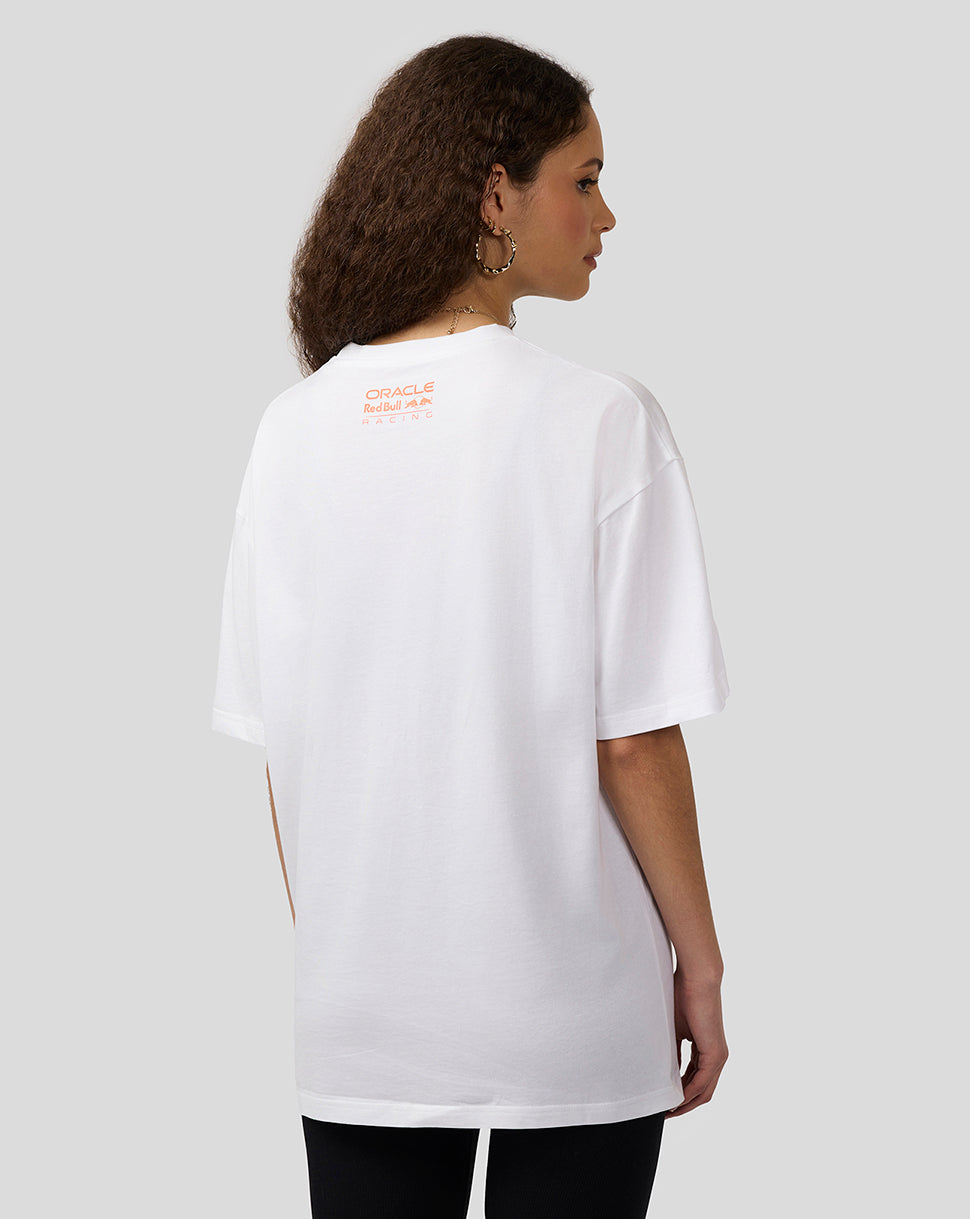 Oracle Red Bull Racing Unisex Max Verstappen Puzzle T-Shirt - Brilliant White
