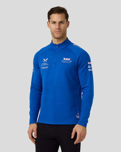 Bwt Alpine Formula One Team’S Official Unisex Quarter Zip Mid-Layer - Lapis Blue