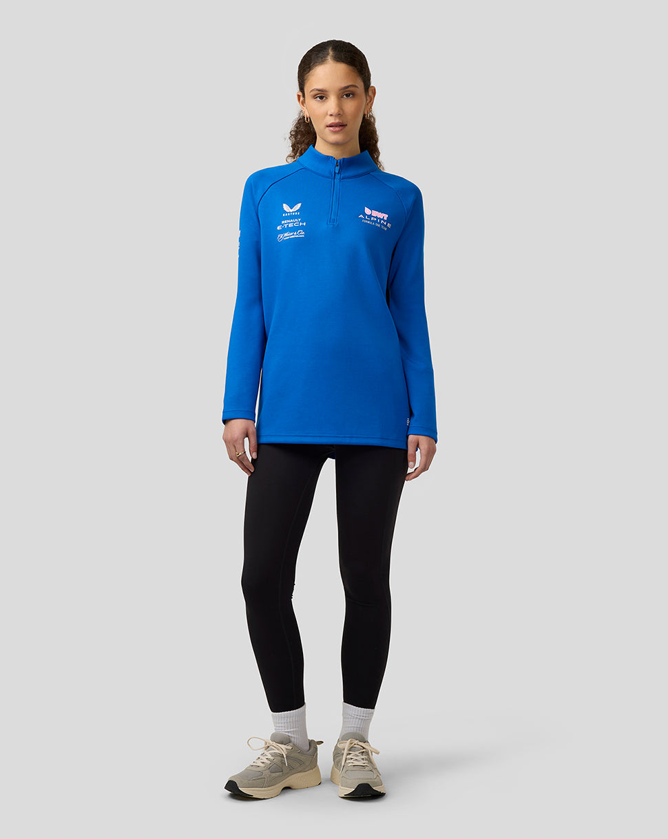 Bwt Alpine Formula One Team’S Official Unisex Quarter Zip Mid-Layer - Lapis Blue