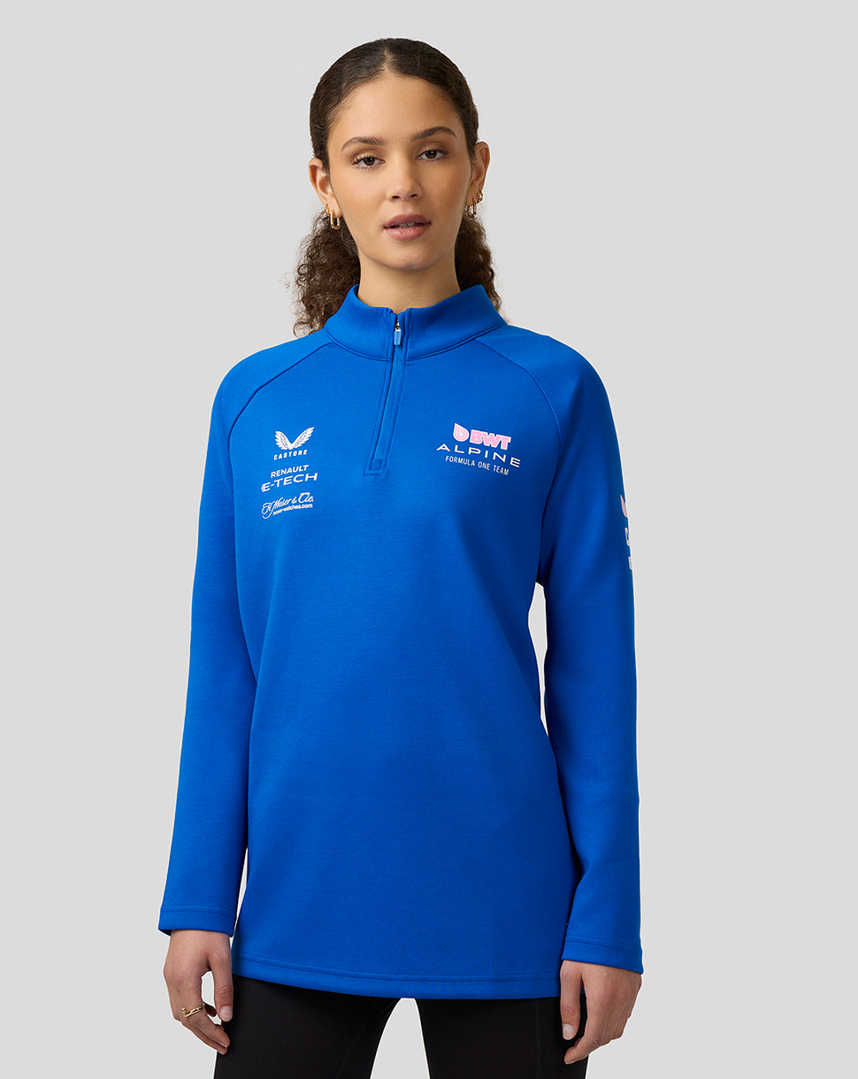 Bwt Alpine Formula One Team’S Official Unisex Quarter Zip Mid-Layer - Lapis Blue